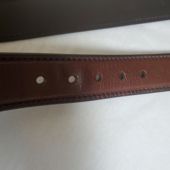 Prada Men Brown Leather Belt Size 105/42 - Picture 8 of 9